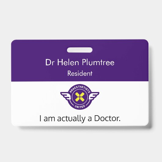 カスタマイズ可能な医師IDバッジ バッジ (正面)