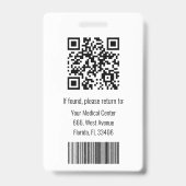 カスタマイズ可能な医療従事者名札 バッジ (裏面)