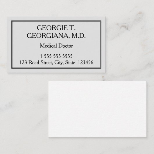 カスタマイズ可能な医者名刺 名刺 (正面/裏面)