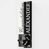 カスタマイズ可能な卒業おめでとうのバナー 横断幕 (縦)