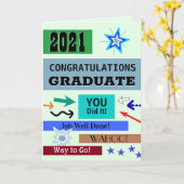 カスタマイズ可能な卒業カード カード (黄色い花)