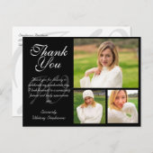 カスタマイズ可能な卒業サンキューカード3枚 ポストカード (正面/裏面)