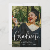 カスタマイズ可能な卒業写真の卒業生 案内状 (正面)