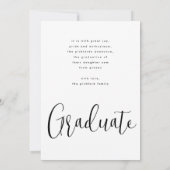 カスタマイズ可能な卒業写真の卒業生 案内状 (裏面)