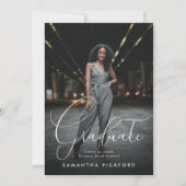 カスタマイズ可能な卒業写真の卒業生 案内状 (正面)