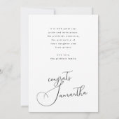 カスタマイズ可能な卒業写真の卒業生 案内状 (裏面)