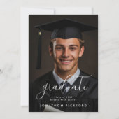 カスタマイズ可能な卒業写真の卒業生 案内状 (正面)