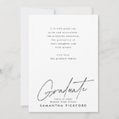 カスタマイズ可能な卒業写真ポスト卒業生 案内状 (裏面)