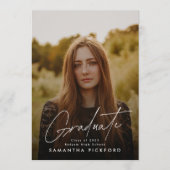 カスタマイズ可能な卒業写真ポスト卒業生 案内状 (正面)