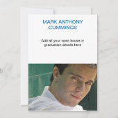 カスタマイズ可能な卒業切り出しの発表 案内状 (裏面)