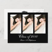 カスタマイズ可能な卒業招待状 インビテーションポストカード (正面/裏面)