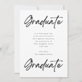 カスタマイズ可能な卒業発表フォトカード 案内状 (裏面)