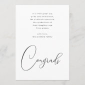 カスタマイズ可能な卒業発表フォトグラード 案内状 (裏面)