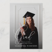 カスタマイズ可能な卒業発表フォトグラード 案内状 (正面)