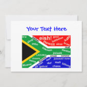 カスタマイズ可能な南アフリカの俗語の招待状- 招待状 (正面)