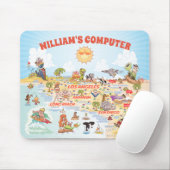 カスタマイズ可能な南カリフォルニアの漫画マウスパッド マウスパッド (マウス)