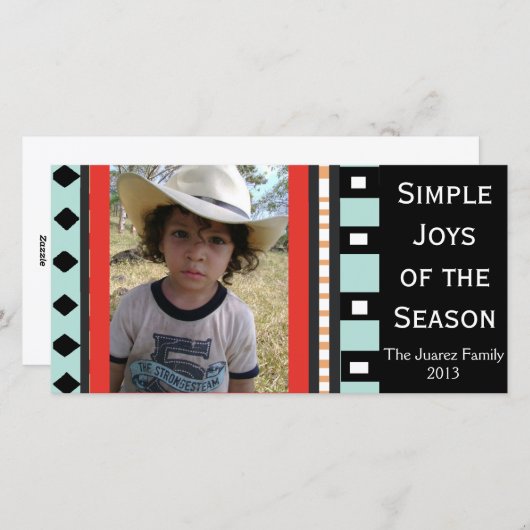 カスタマイズ可能な南西幾何学的な休日- シーズンカード (正面/裏面)