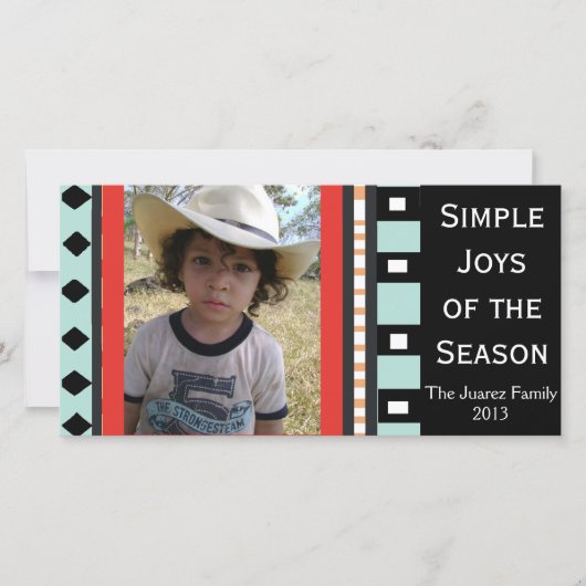 カスタマイズ可能な南西幾何学的な休日- シーズンカード (正面)