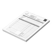 カスタマイズ可能な印刷用注文書・ビジネス ロゴ入り請求書 ノートパッド (回転)