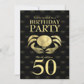 カスタマイズ可能な印刷金ゴールドカ素朴ニ誕生日 招待状 (正面)