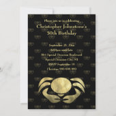 カスタマイズ可能な印刷金ゴールドカ素朴ニ誕生日 招待状 (裏面)