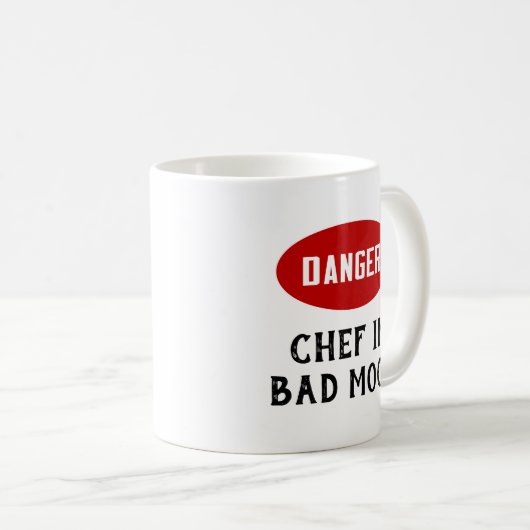 カスタマイズ可能な危険シェフの機嫌が悪い コーヒーマグカップ (正面右)