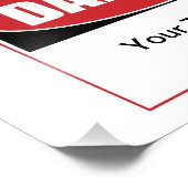 カスタマイズ可能な危険標識 フォトプリント            (角)