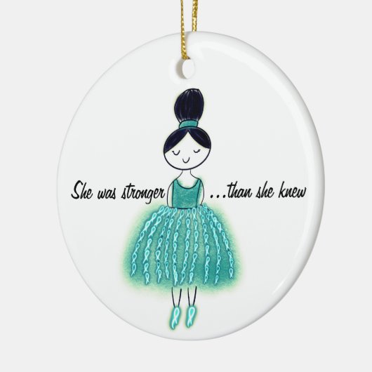 カスタマイズ可能な卵巣がんを知っていた以上に強い セラミックオーナメント (左)