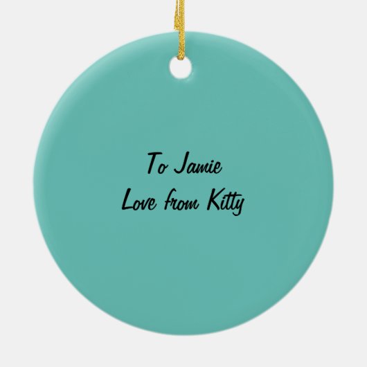 カスタマイズ可能な卵巣がんを知っていた以上に強い セラミックオーナメント (裏面)