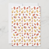 カスタマイズ可能な友情と感謝祭の秋 招待状 (裏面)