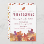 カスタマイズ可能な友情と感謝祭の秋 招待状 (正面/裏面)