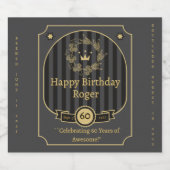 カスタマイズ可能な友達への誕生日おめでとう 詳細4 ビールラベル (シングルラベル)