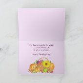 カスタマイズ可能な収穫感謝祭 カード (内部)