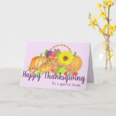 カスタマイズ可能な収穫感謝祭 カード (黄色い花)