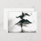 カスタマイズ可能な口紅レズビアンキスTシャツ サンキューカード (正面/裏面)