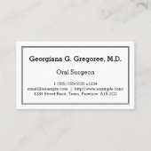 カスタマイズ可能な口頭外科医の名刺 名刺 (正面)