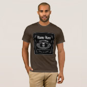 カスタマイズ可能な古顔のウィスキーのラベルのワイシャツ Tシャツ (正面フル)