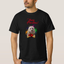 カスタマイズ可能な可愛いカバプー犬ヤッピーのクリスマス Tシャツ