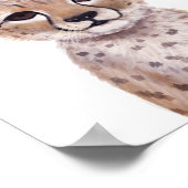 カスタマイズ可能な可愛いチーター可愛い子供のポスター ポスター (角)