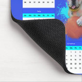 カスタマイズ可能な可愛い英国のブルドッグカレンダー マウスパッド (コーナー)