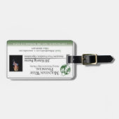 カスタマイズ可能な名刺の荷物のラベル ラゲッジタグ (正面横)