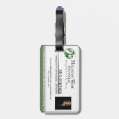 カスタマイズ可能な名刺の荷物のラベル ラゲッジタグ (裏面縦)