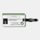 カスタマイズ可能な名刺の荷物のラベル ラゲッジタグ (裏面横)