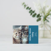 カスタマイズ可能な名刺ブルーデザイン 名刺 (スタンド正面)