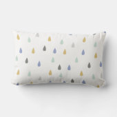 カスタマイズ可能な名前かわいいウサギ ランバークッション (裏面)