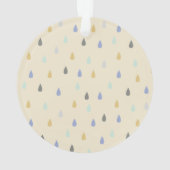 カスタマイズ可能な名前かわいいクマのクリスマス オーナメント (裏面)