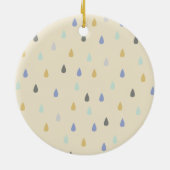 カスタマイズ可能な名前かわいいクマのクリスマス セラミックオーナメント (裏面)