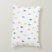 カスタマイズ可能な名前かわいいクマ アクセントクッション (裏面(縦))