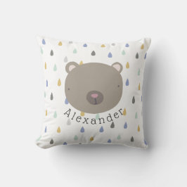 カスタマイズ可能な名前かわいいクマ クッション