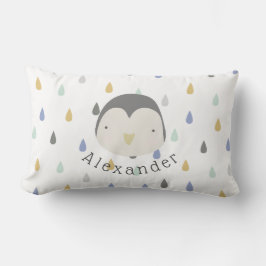 カスタマイズ可能な名前かわいいペンギン ランバークッション